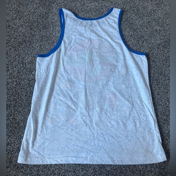 Men’s preloved space jam looney tunes Tank Top - White with Blue Trim medium - Picture 4 of 4